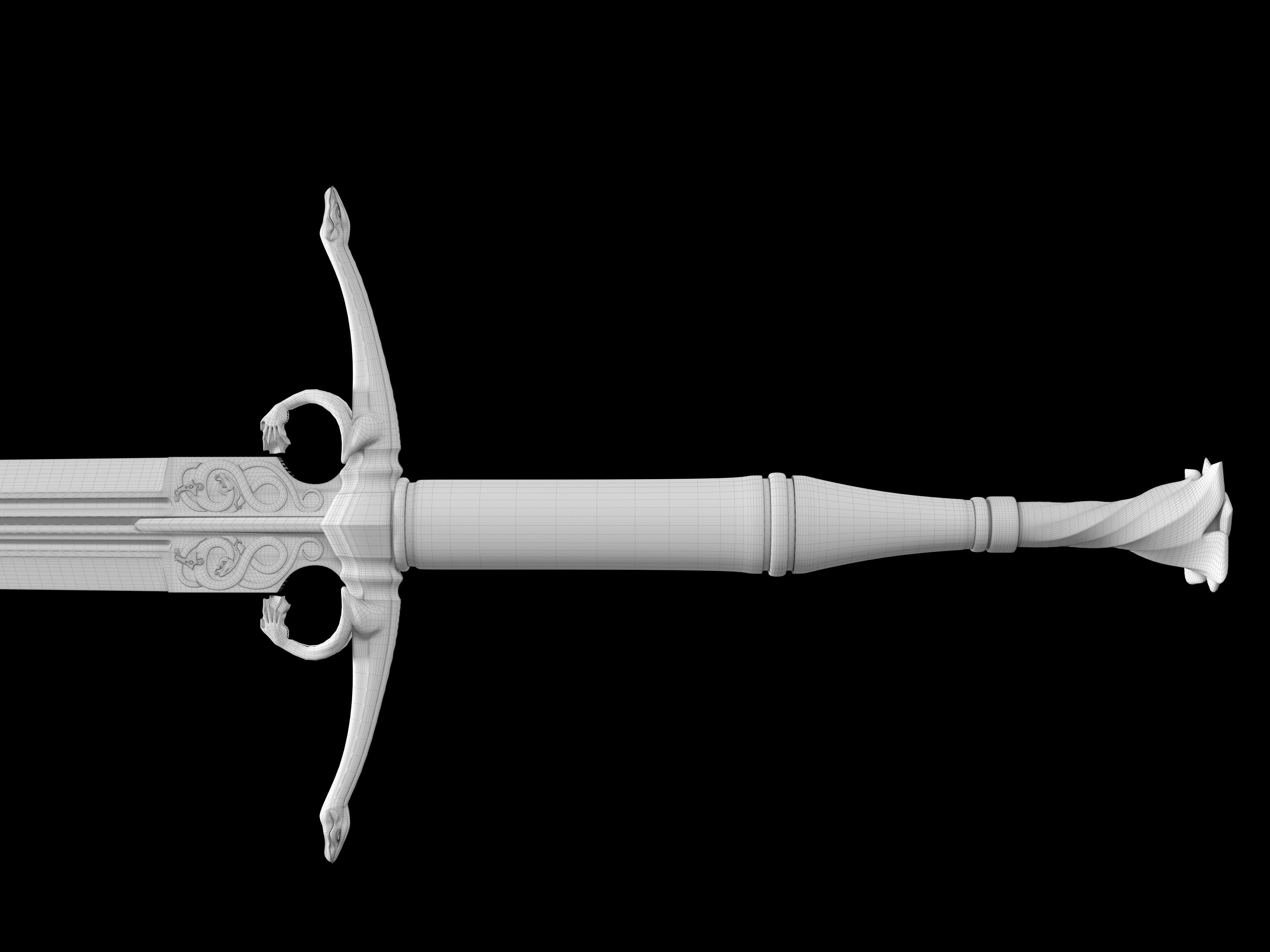 Dragons sword 3D model_3