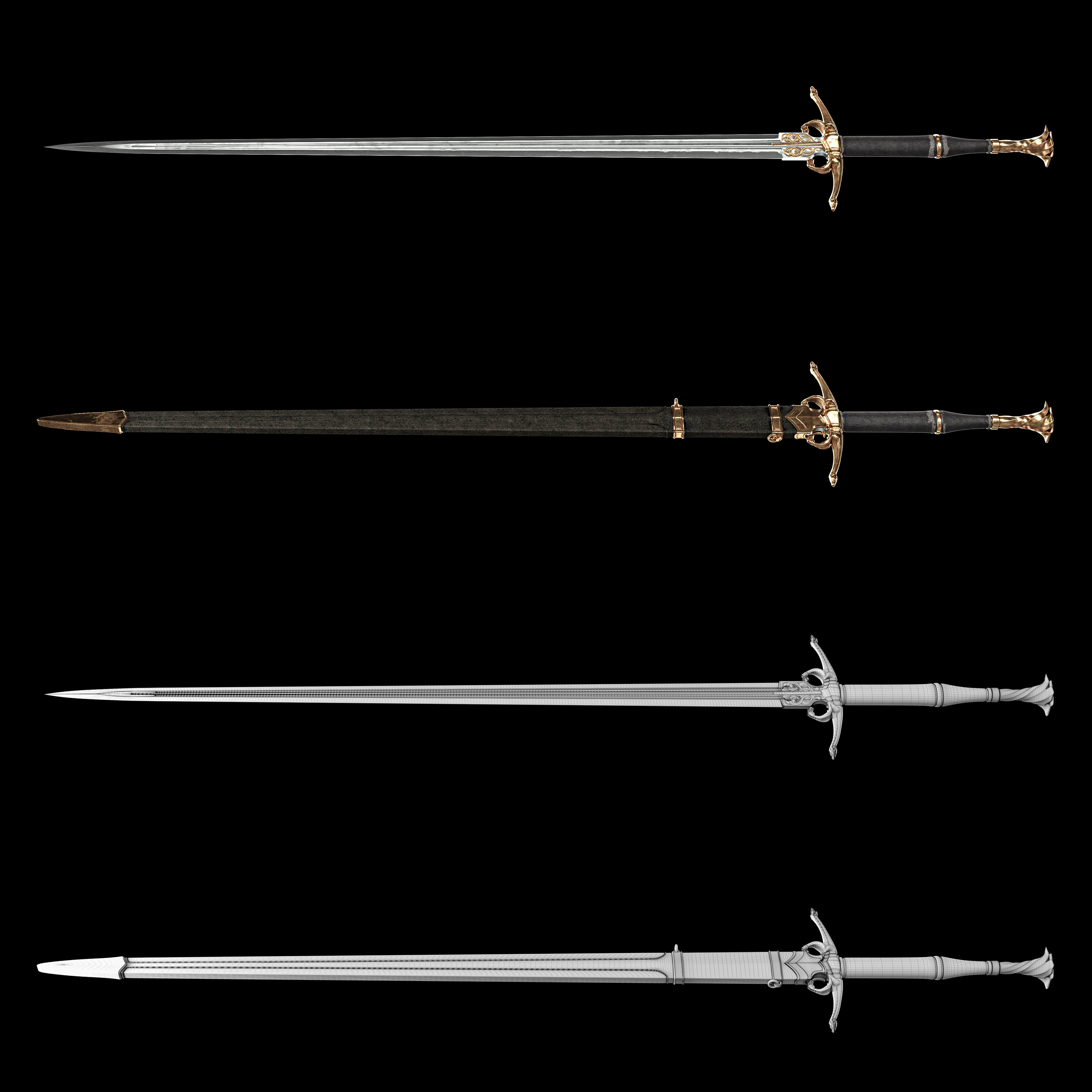 Dragons sword 3D model_17