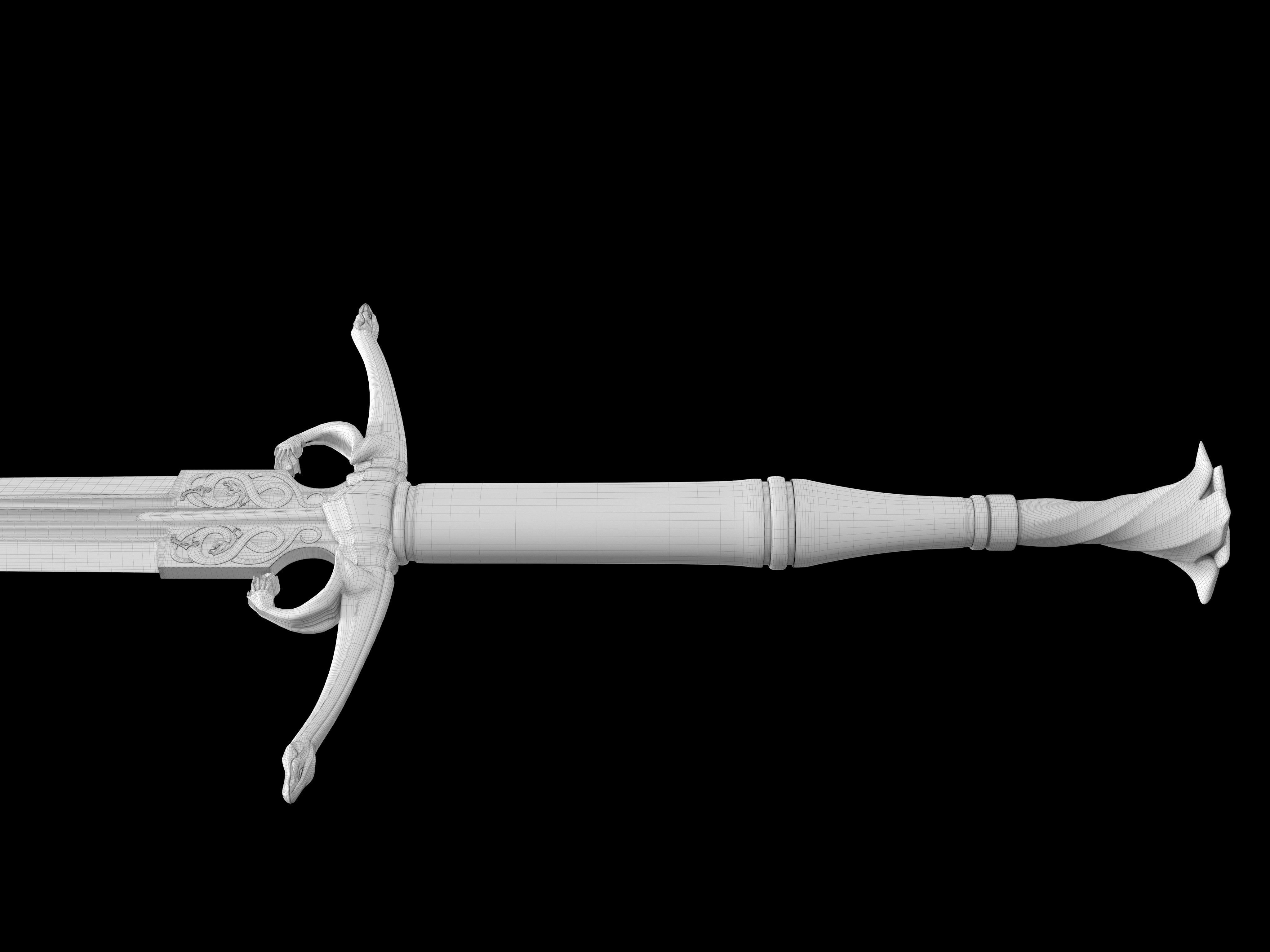 Dragons sword 3D model_8