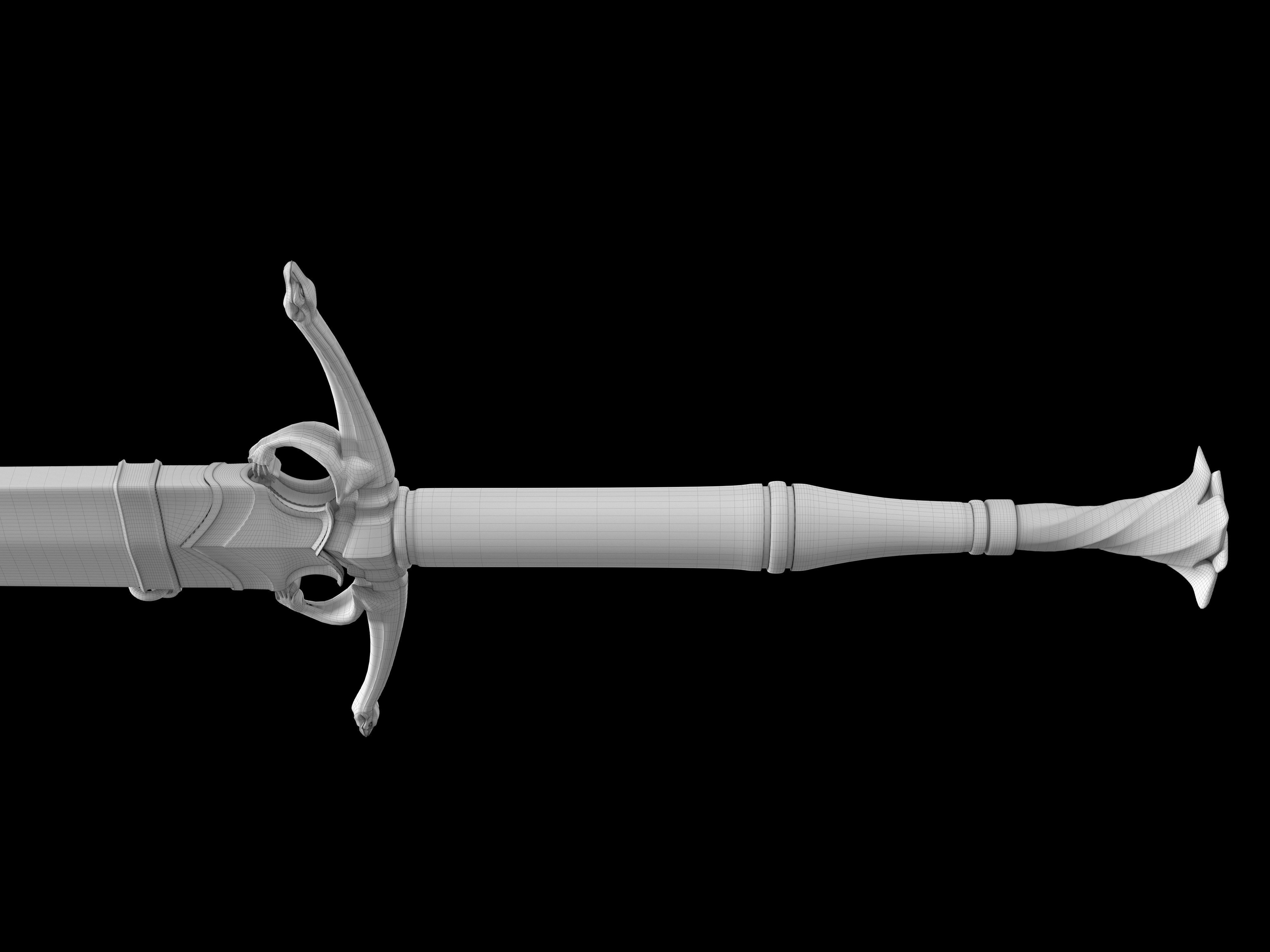 Dragons sword 3D model_9