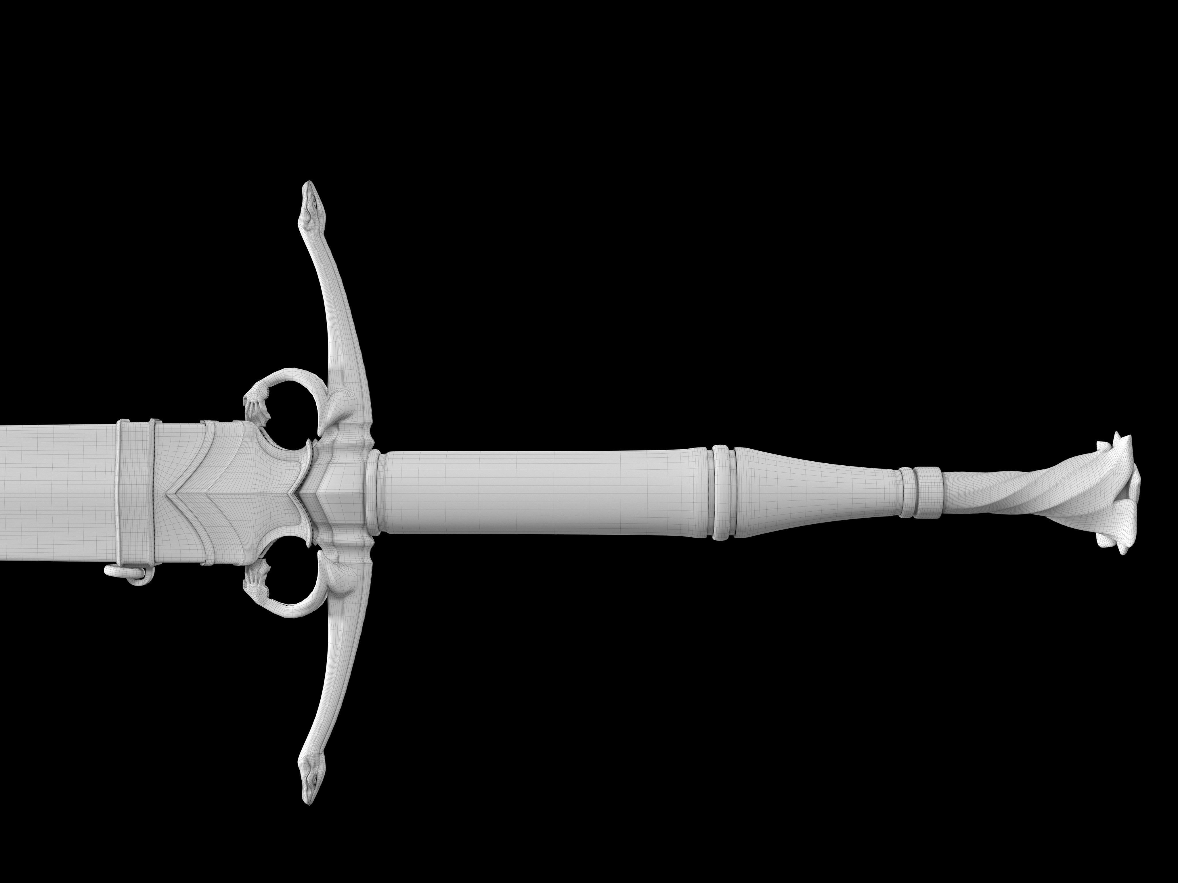 Dragons sword 3D model_4