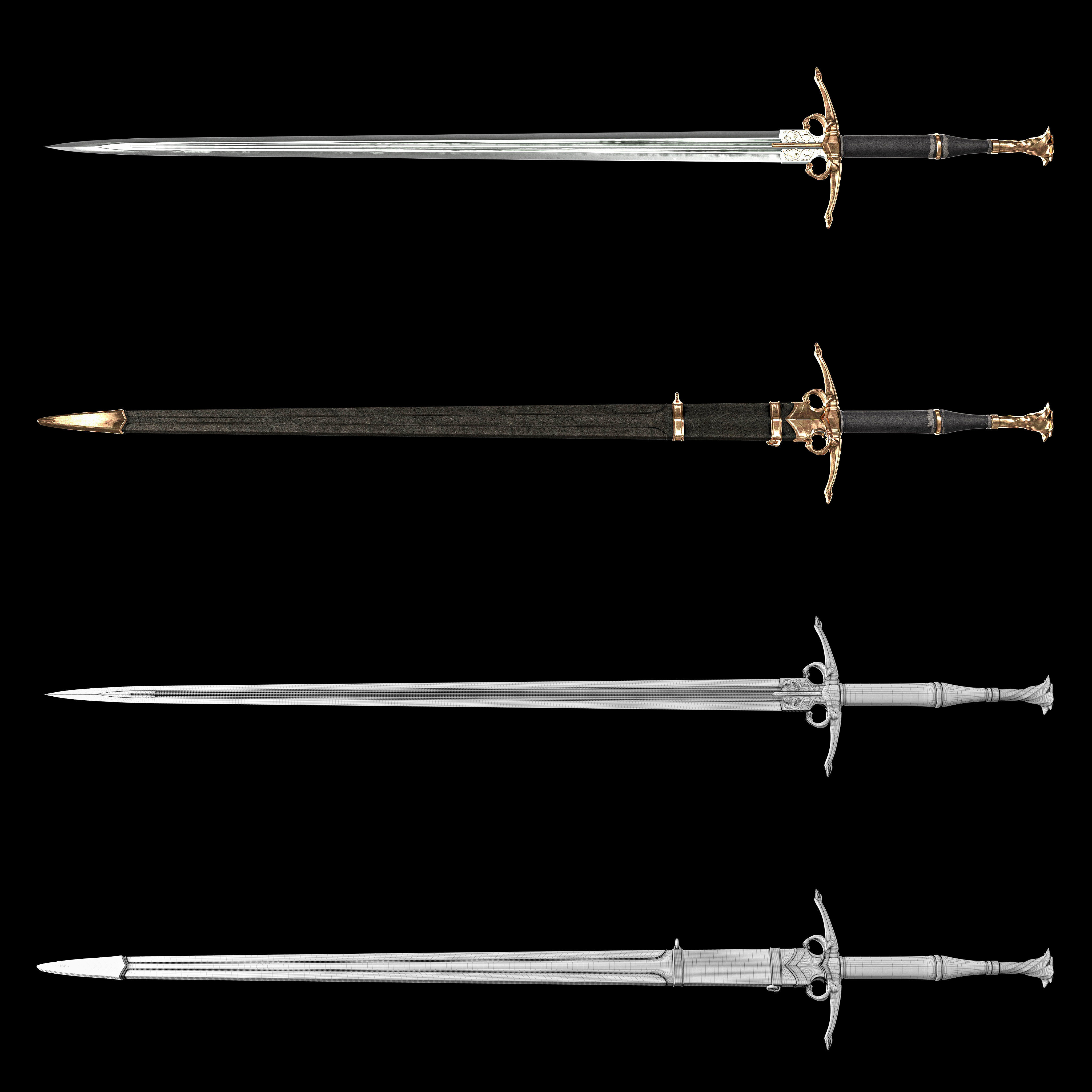 Dragons sword 3D model_18