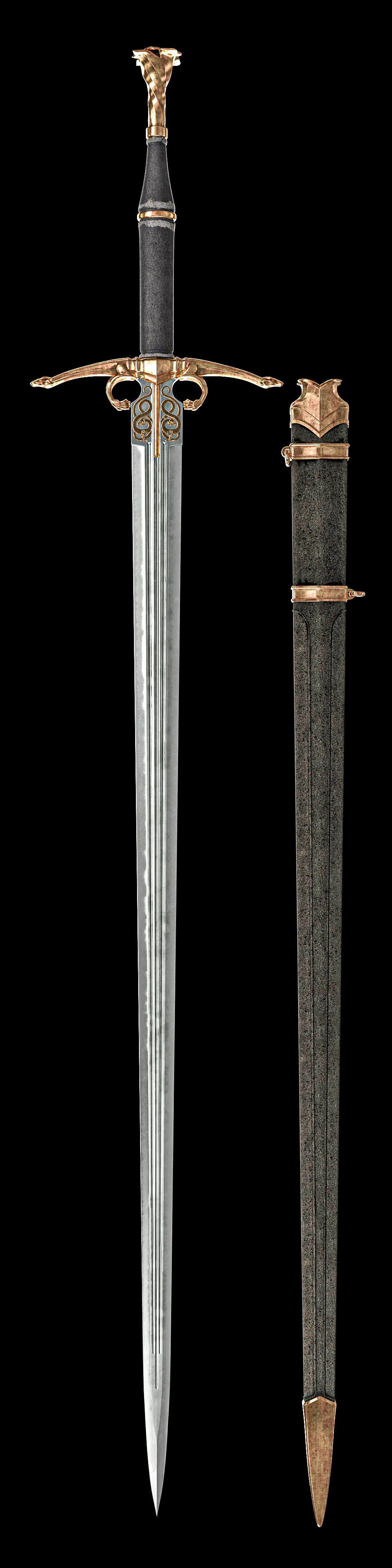 Dragons sword 3D model_1