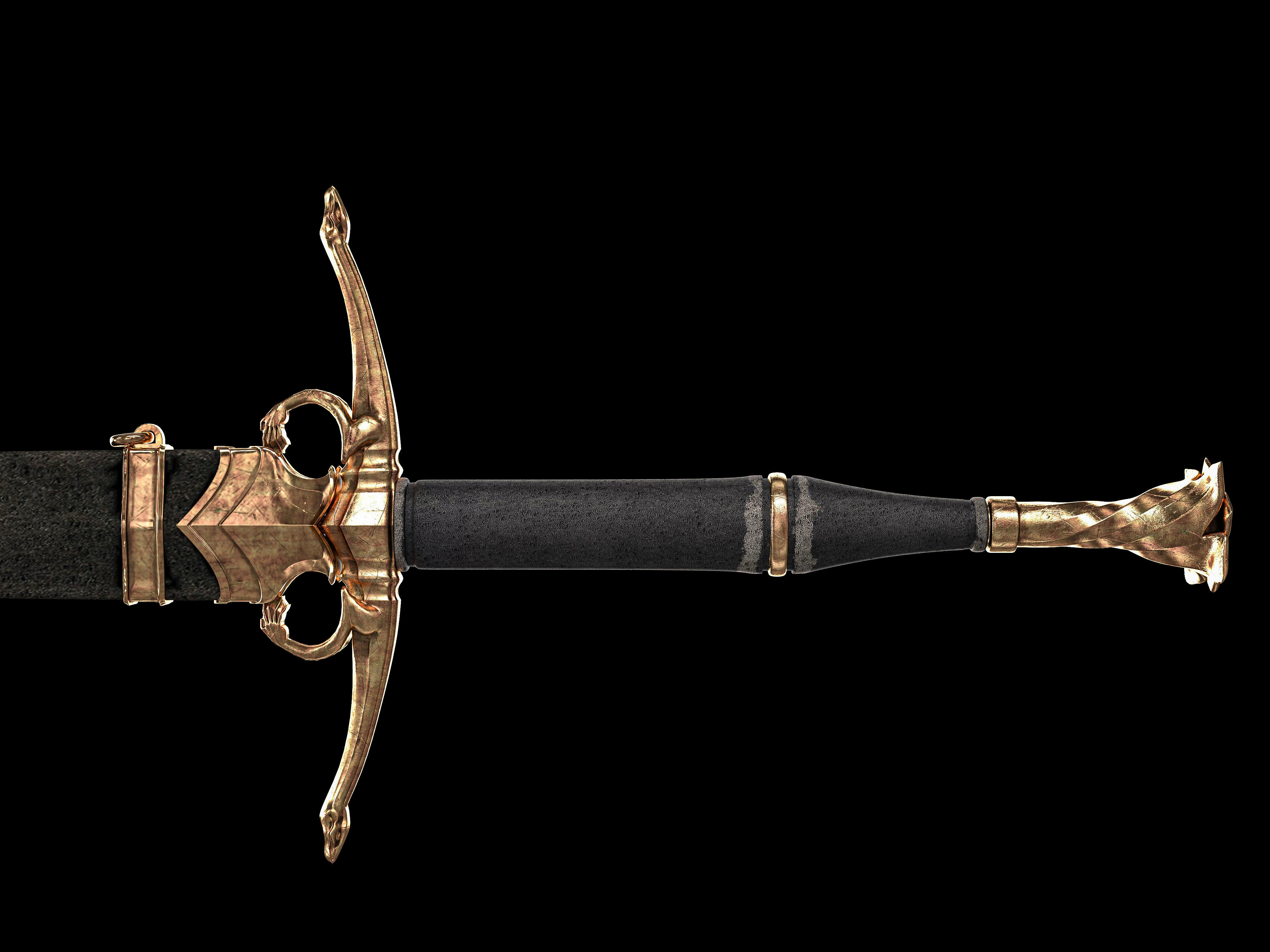 Dragons sword 3D model_2