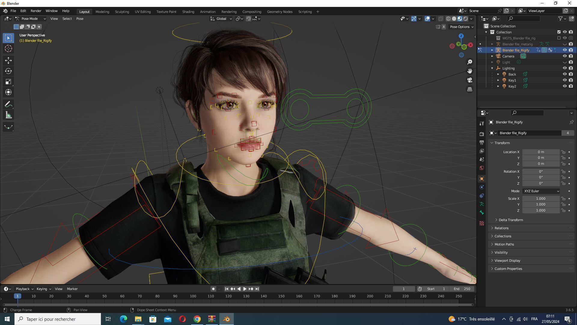 Nora - Realistic Woman In Melitirian Attire  Low-poly 3D model_10