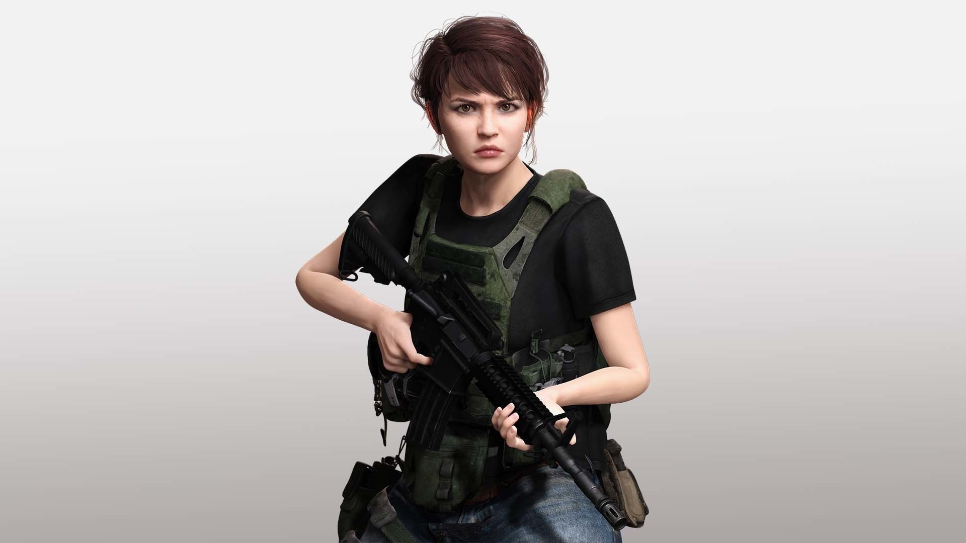 Nora - Realistic Woman In Melitirian Attire  Low-poly 3D model_5
