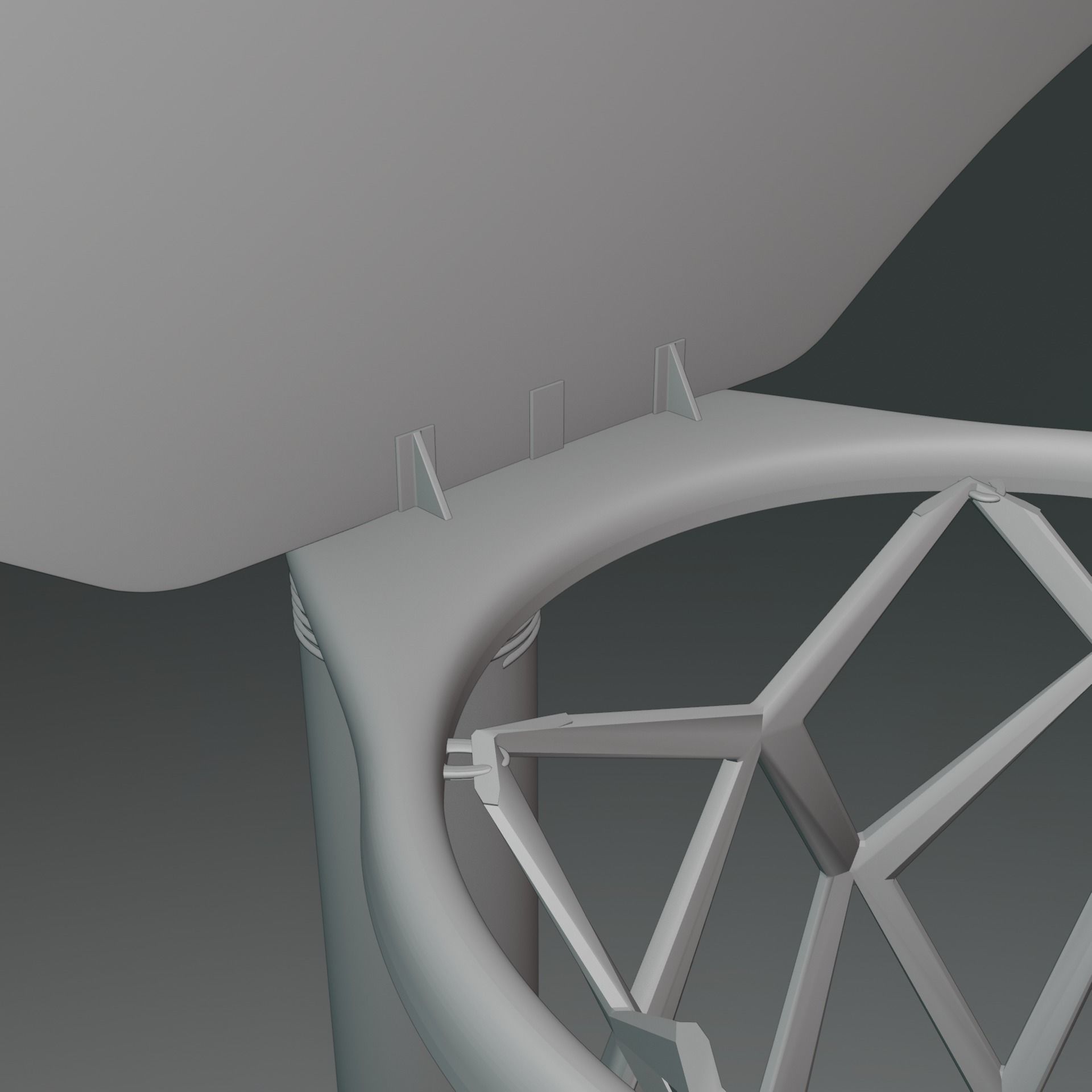 Basketball Hoop Low-poly 3D model_16