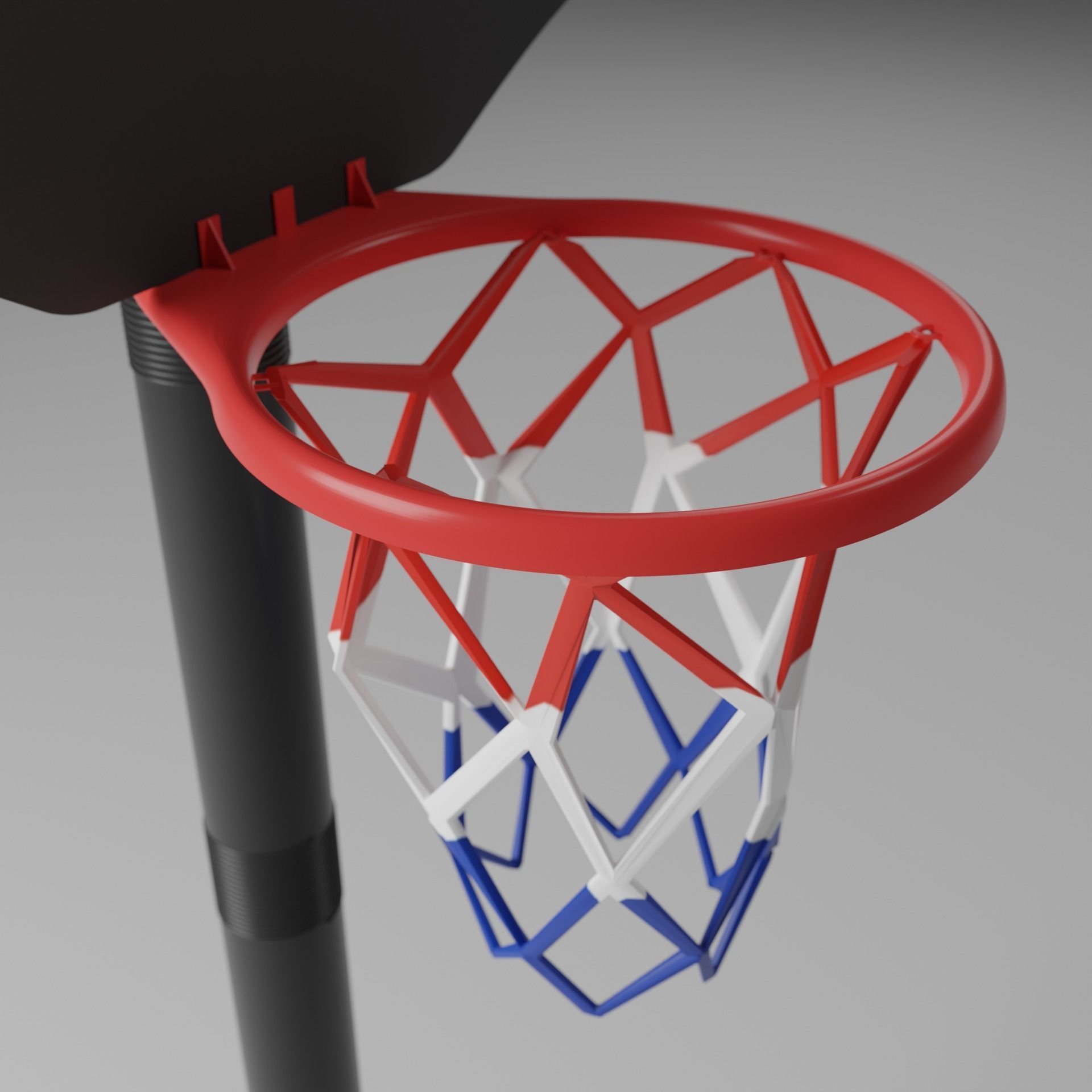 Basketball Hoop Low-poly 3D model_11