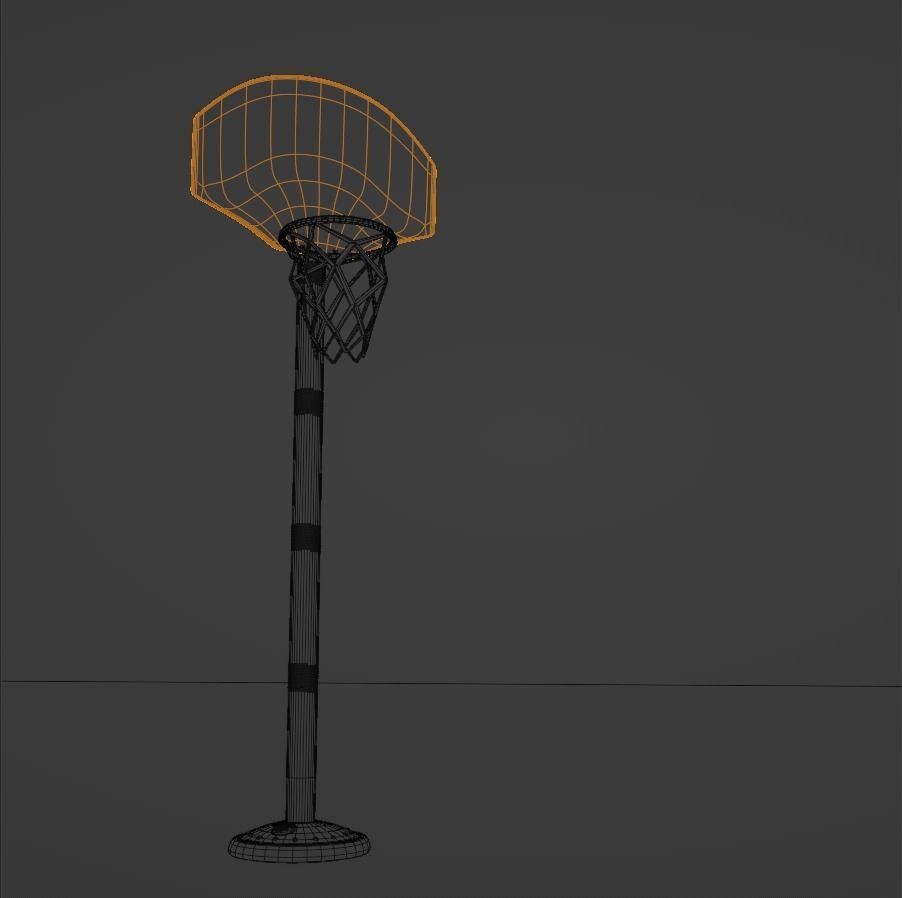 Basketball Hoop Low-poly 3D model_2
