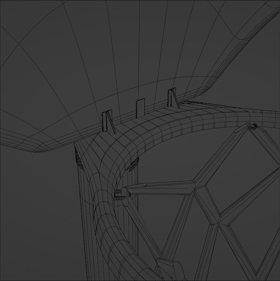 Basketball Hoop Low-poly 3D model_15