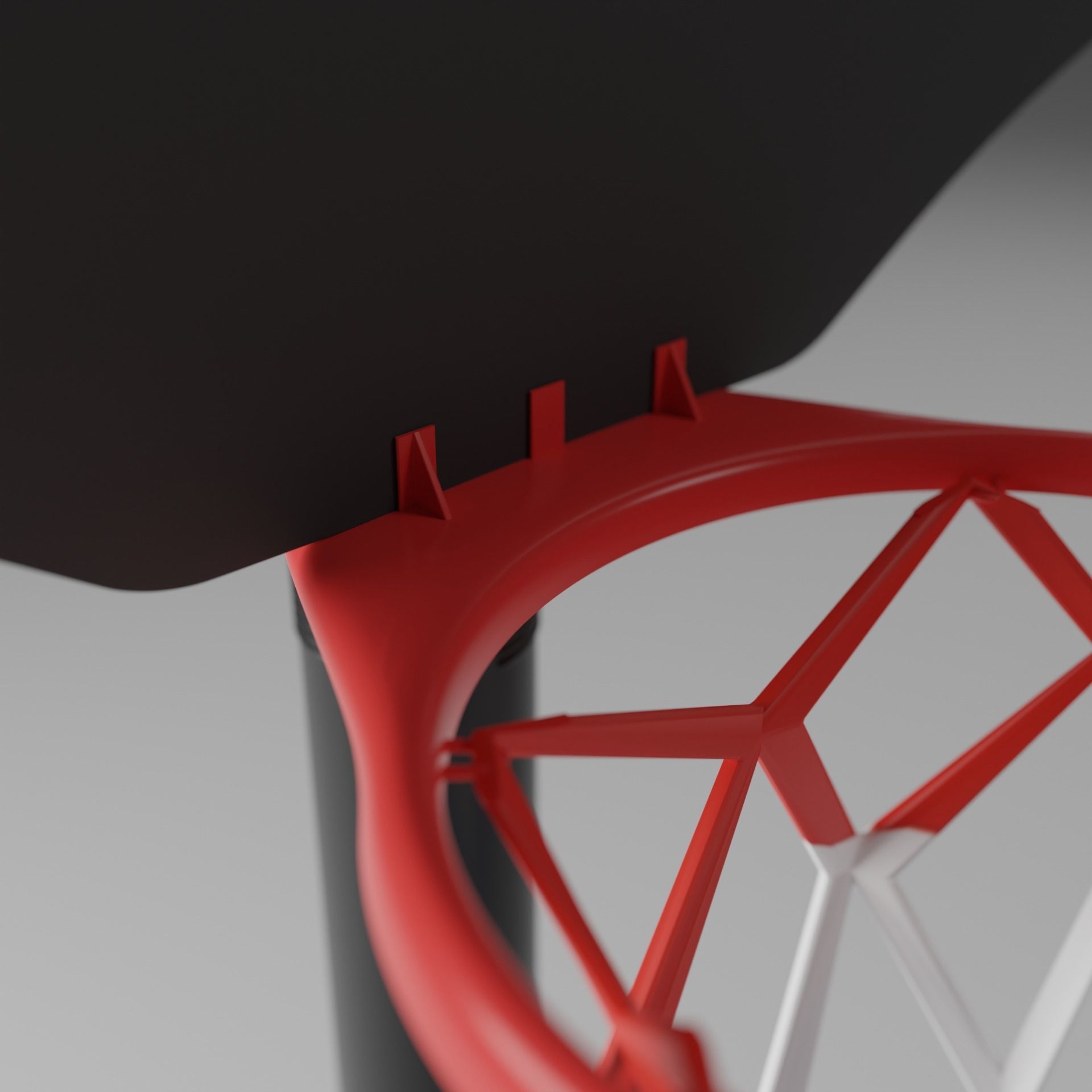 Basketball Hoop Low-poly 3D model_17