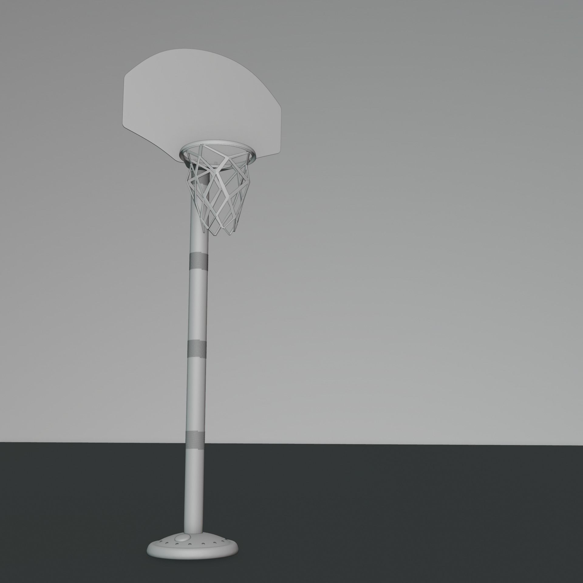 Basketball Hoop Low-poly 3D model_1