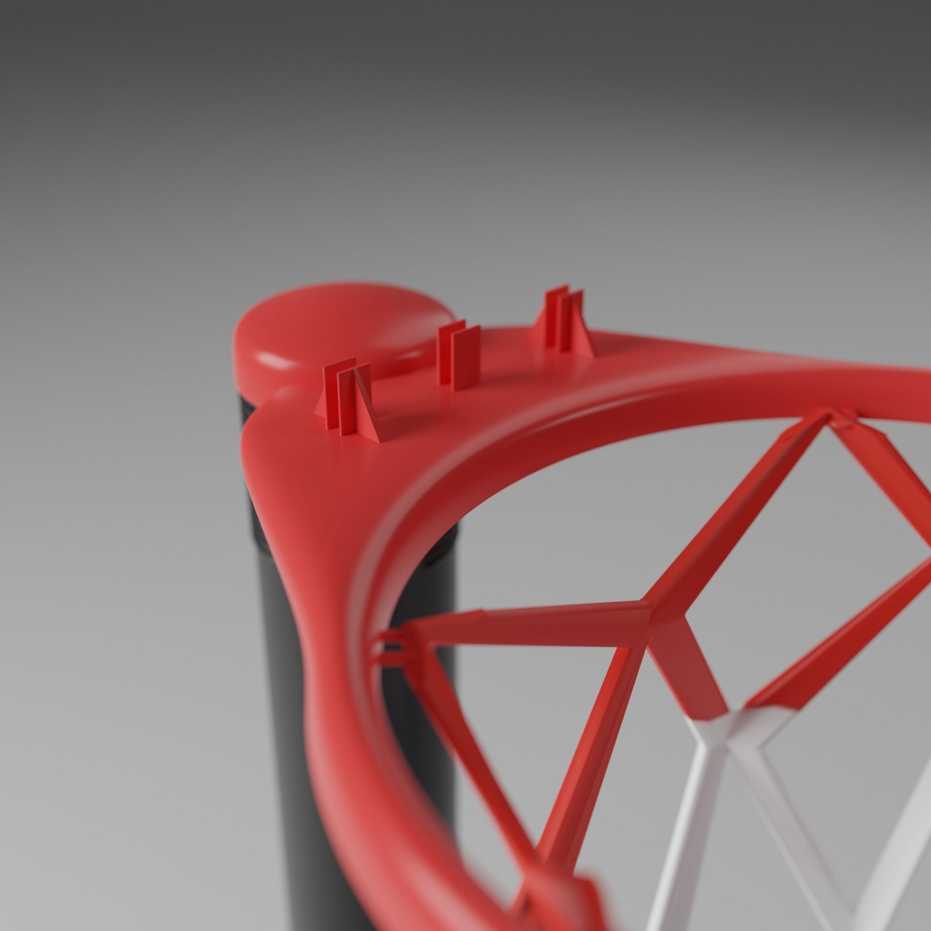 Basketball Hoop Low-poly 3D model_5