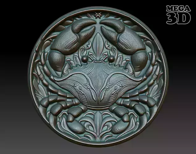 Crab Basrelief 240529 3D print model