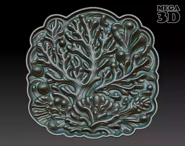 Coral Basrelief 240529 3D print model