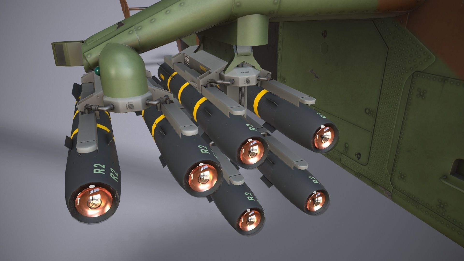 EC-665 Tiger HAD France Complex Animation Low-poly 3D model_27