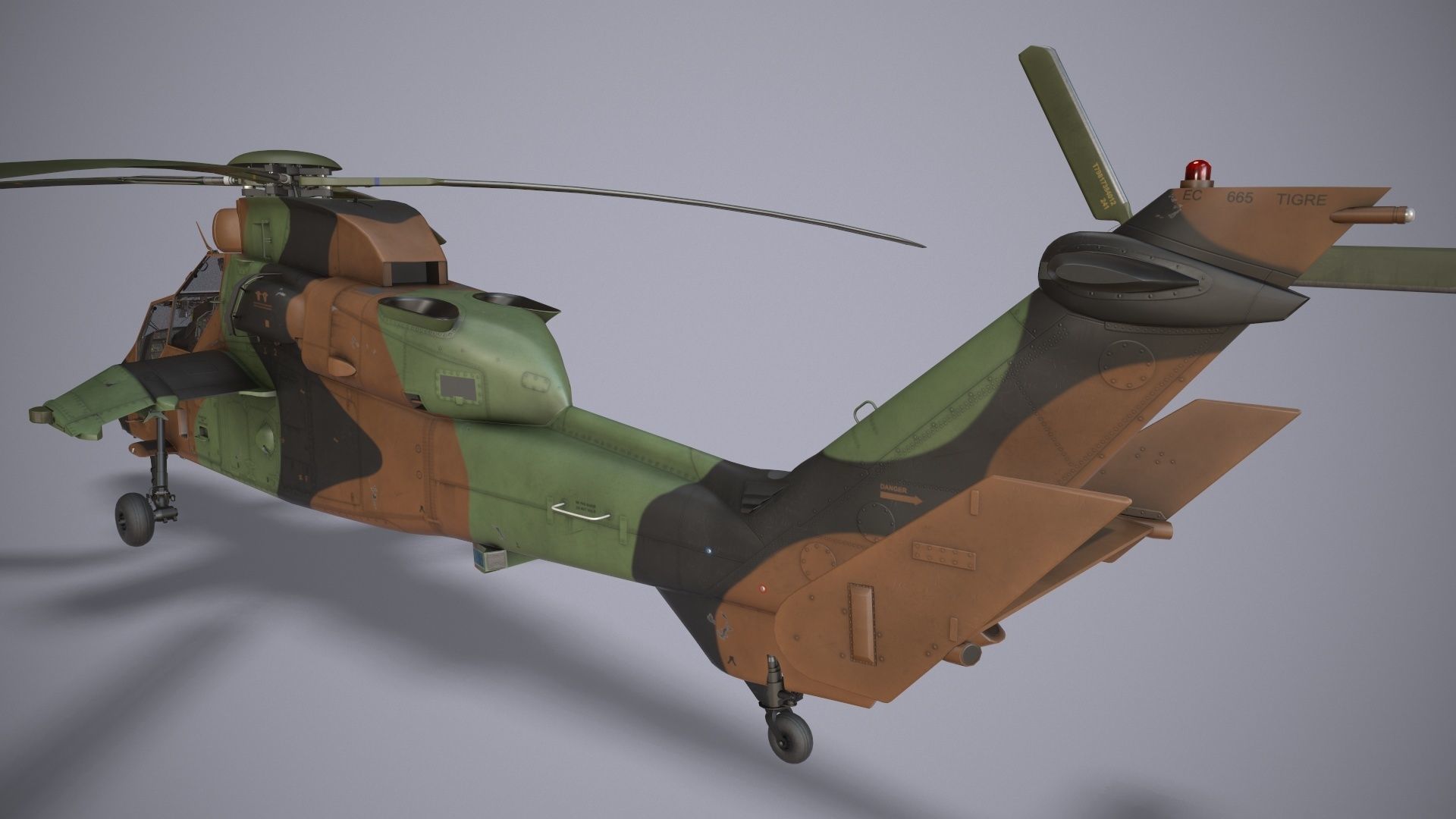 EC-665 Tiger HAD France Complex Animation Low-poly 3D model_6