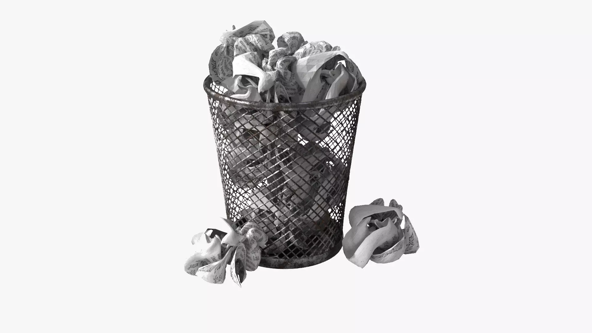 Papers Trash Low-poly 3D model