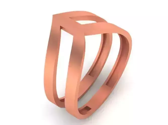 Wire Mesh Plain Gold Ring 3dm stl renders details 3D print model