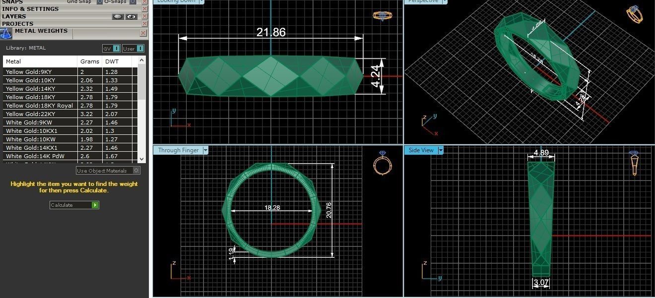 Plate Plain Gold Ring 3dm stl renders details 3D print model_3