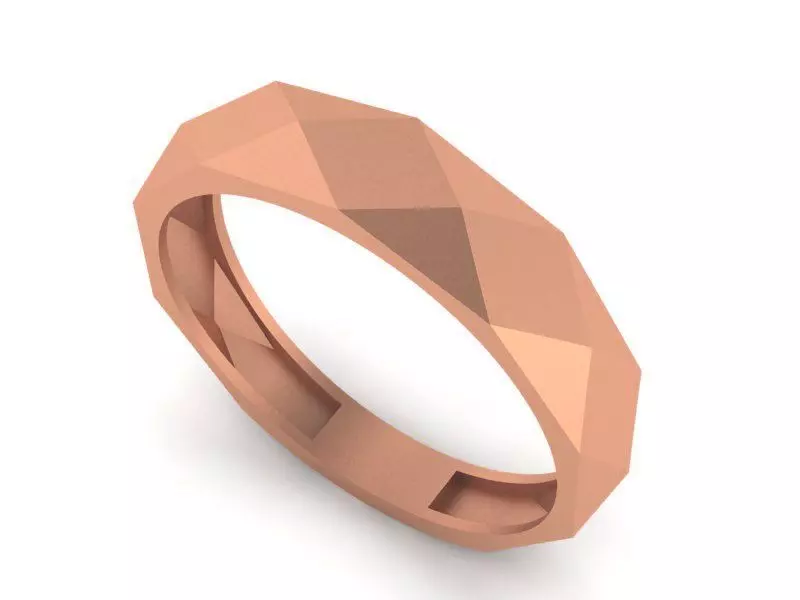 Plate Plain Gold Ring 3dm stl renders details 3D print model_0