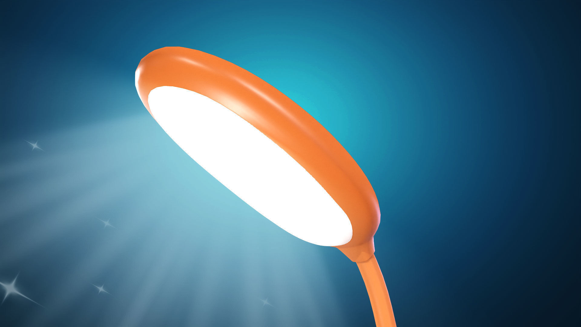 Bear Desk Lamp Cute Low-poly 3D model_4