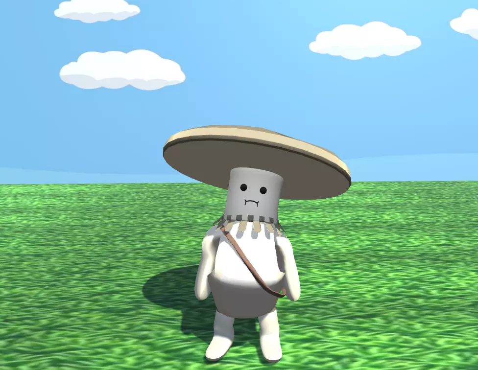 MushMan Sentient Mushroom Low-poly 3D model_0