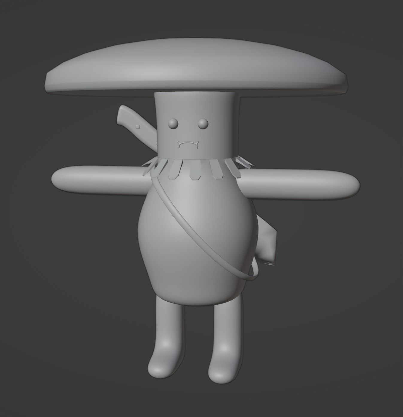 MushMan Sentient Mushroom Low-poly 3D model_2
