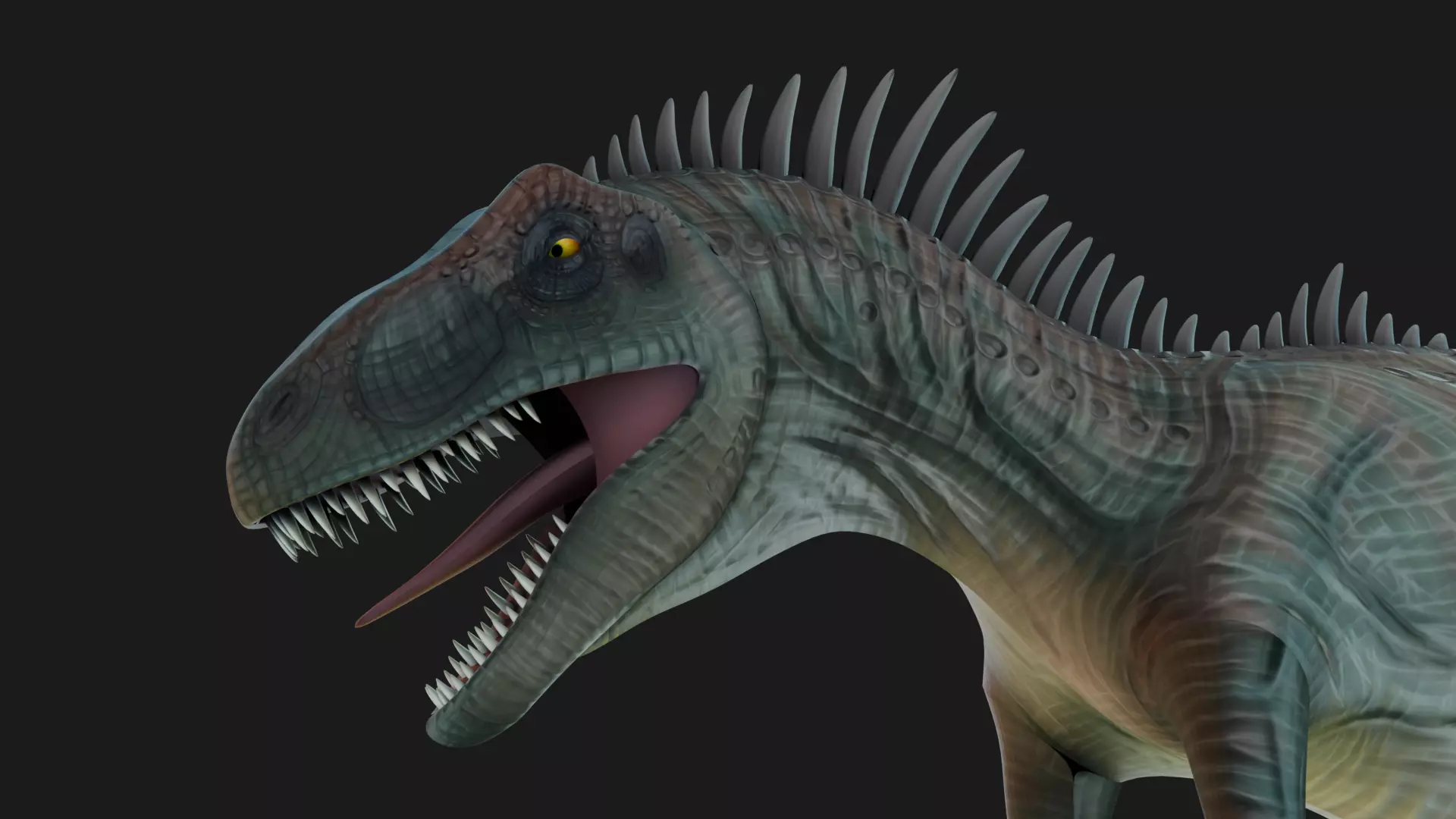 Allosaurus dinosaur -  Animal realistic 3D model_0