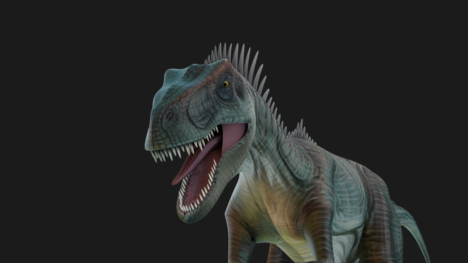 Allosaurus dinosaur -  Animal realistic 3D model_1