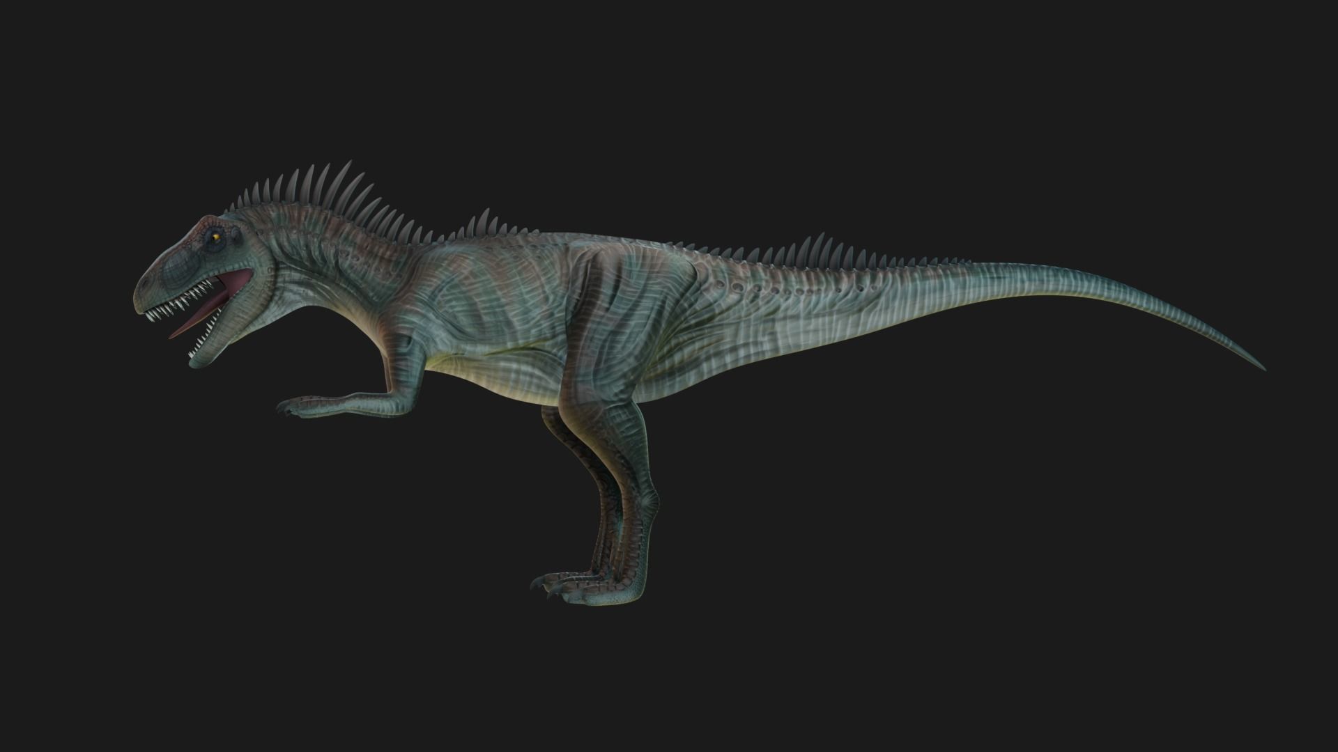Allosaurus dinosaur -  Animal realistic 3D model_5