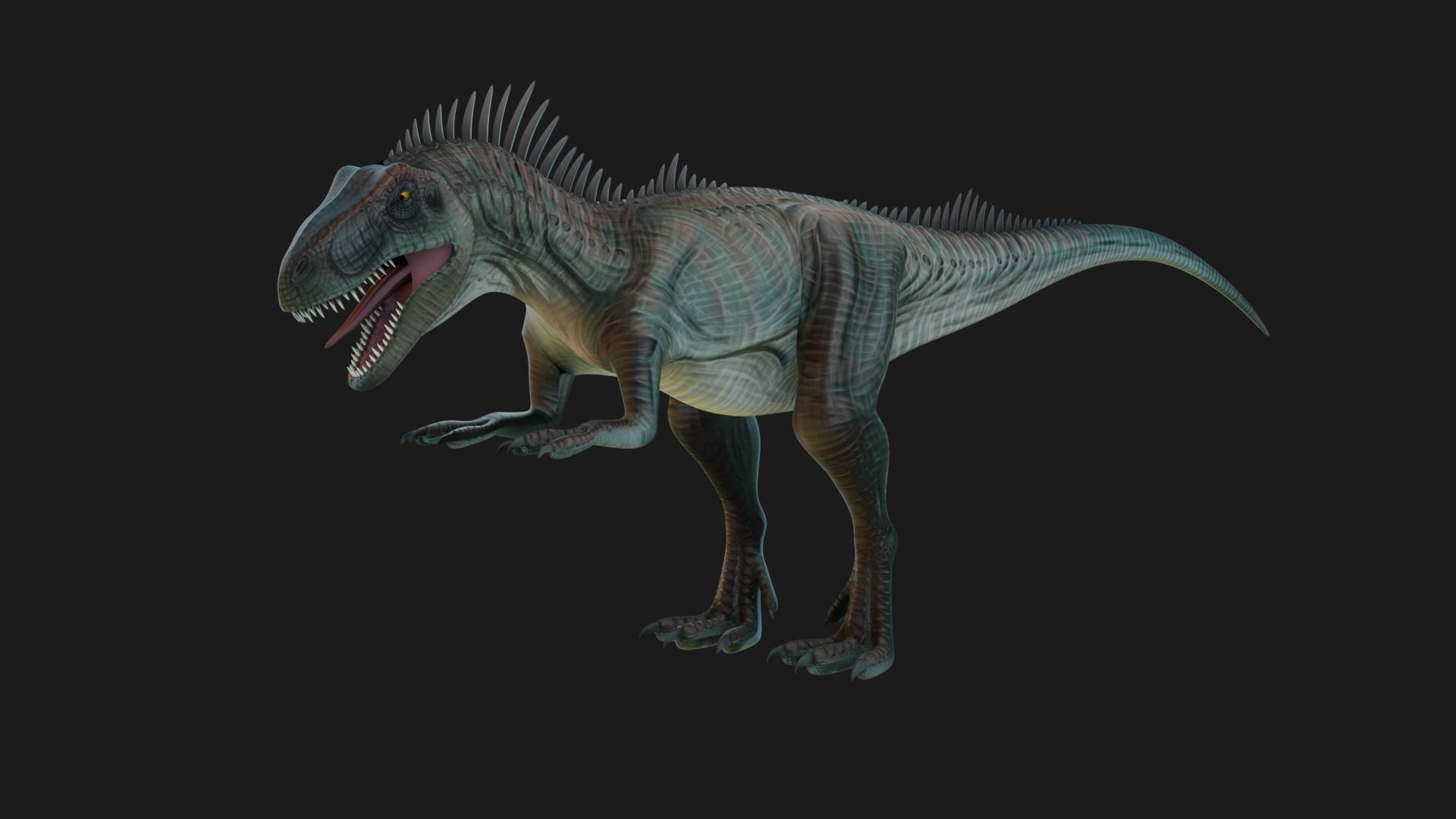 Allosaurus dinosaur -  Animal realistic 3D model_2
