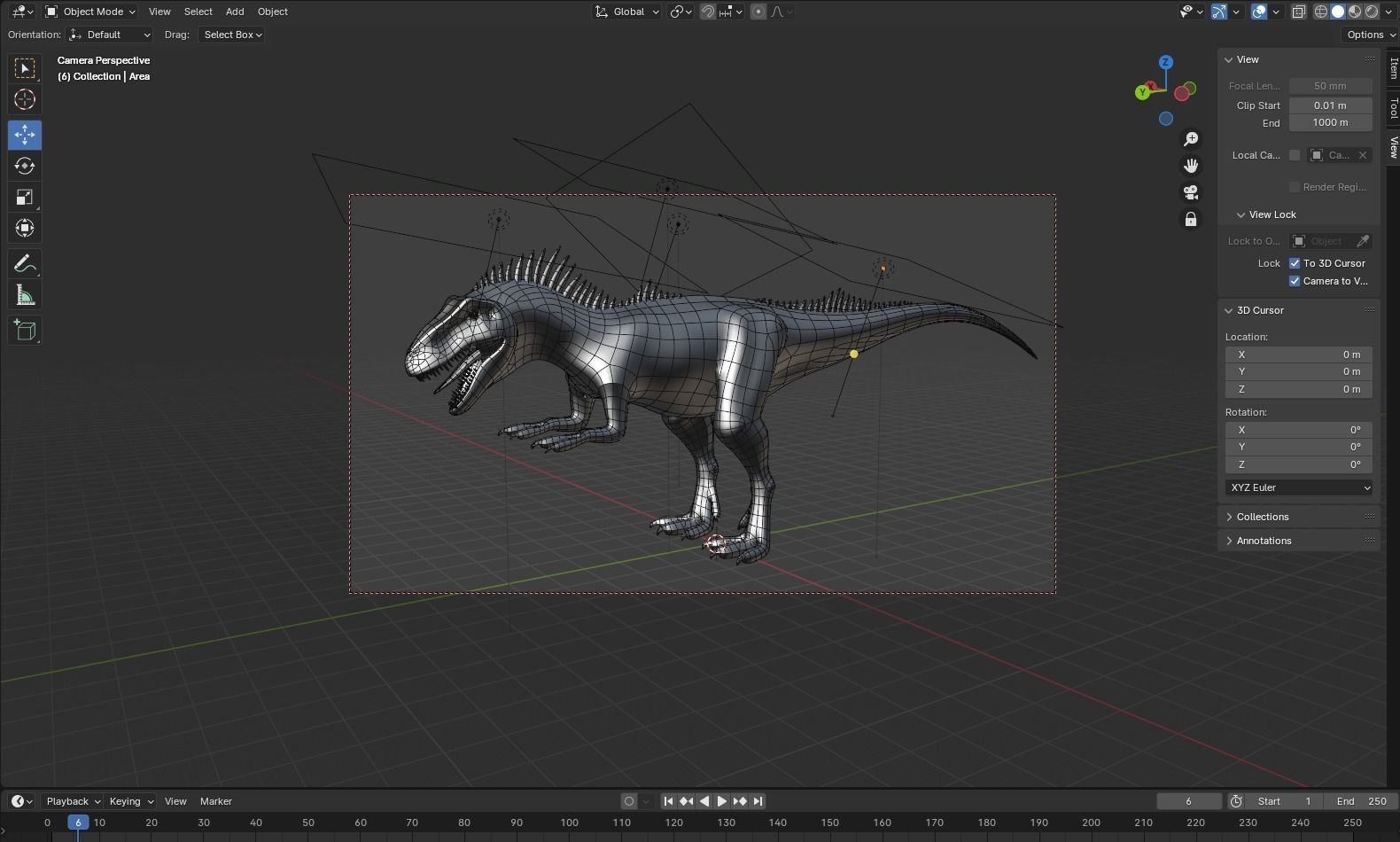 Allosaurus dinosaur -  Animal realistic 3D model_4