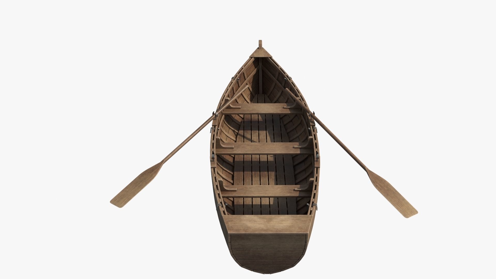 Wooden Boat v2 Low-poly 3D model_14