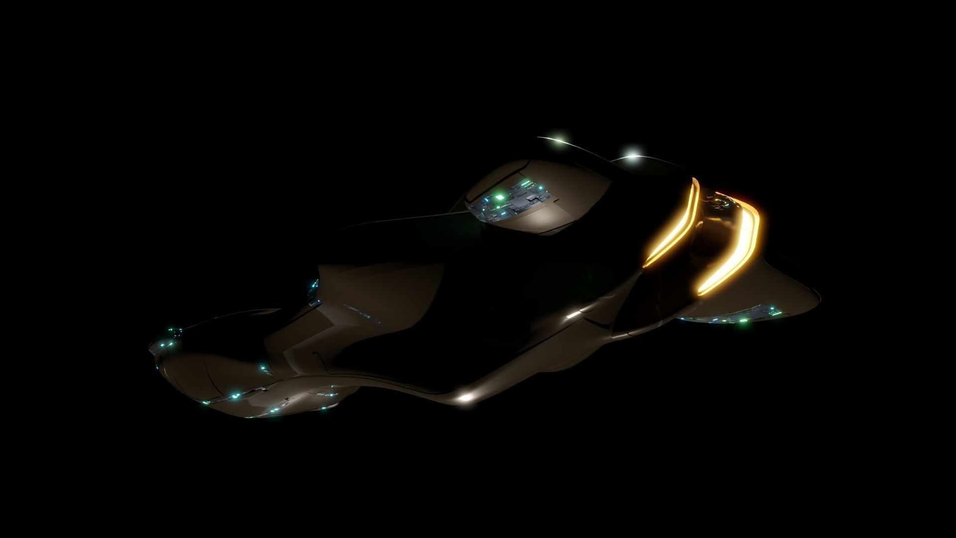 Corvette Spaceship 3D model_6