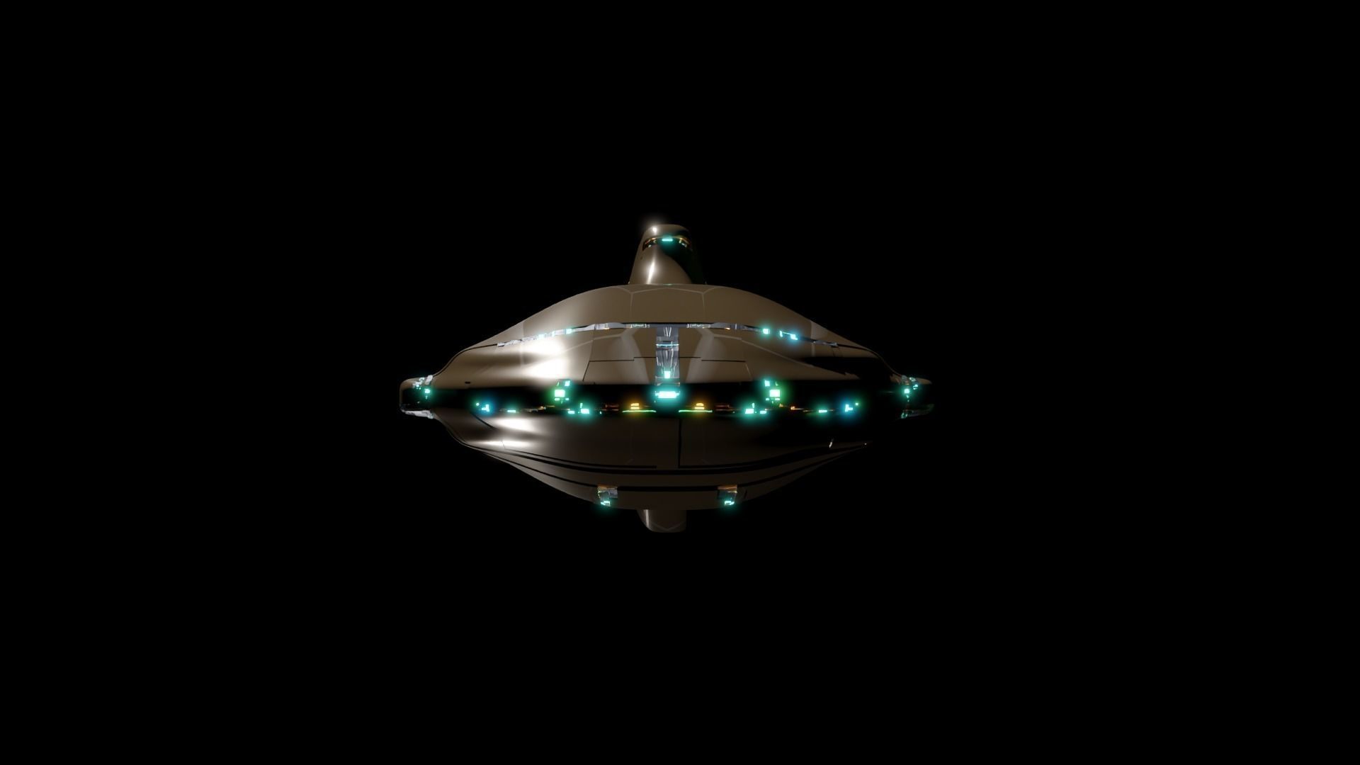 Corvette Spaceship 3D model_3