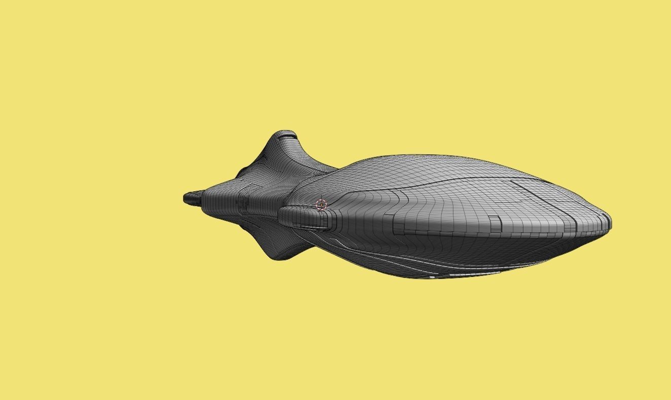 Corvette Spaceship 3D model_35