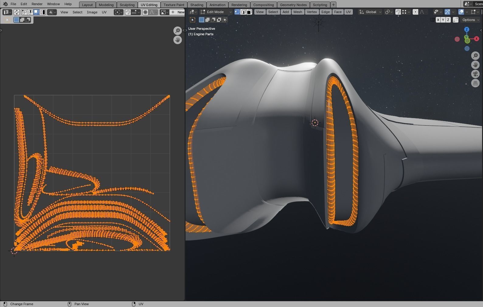 Corvette Spaceship 3D model_30
