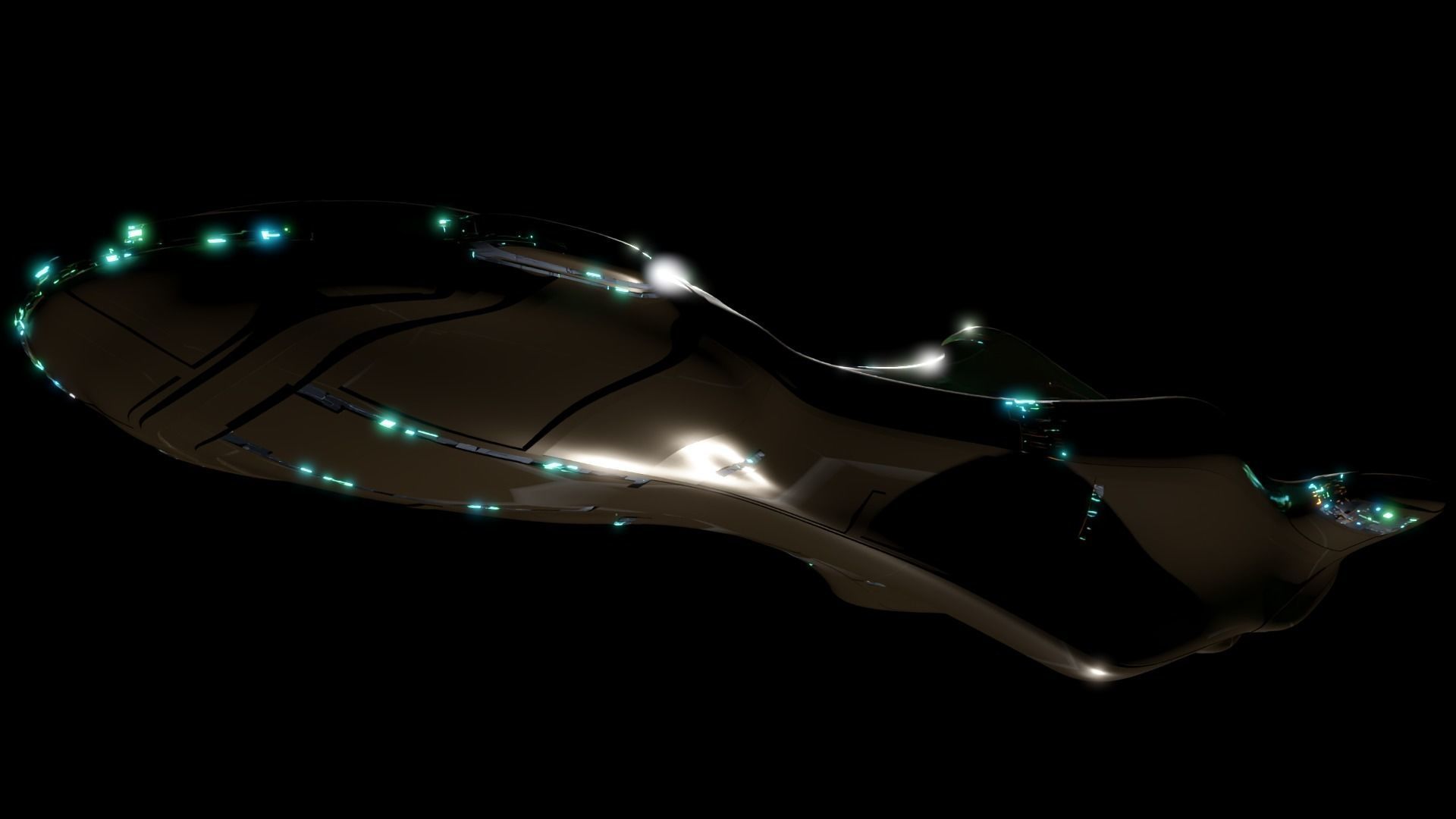 Corvette Spaceship 3D model_4