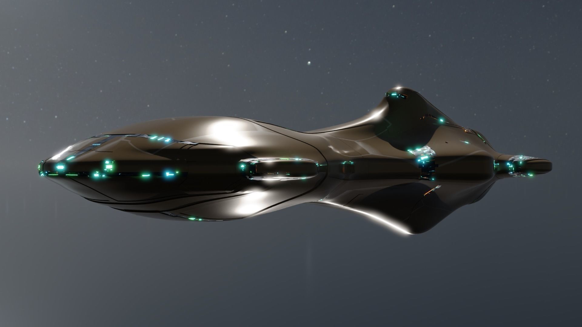 Corvette Spaceship 3D model_9