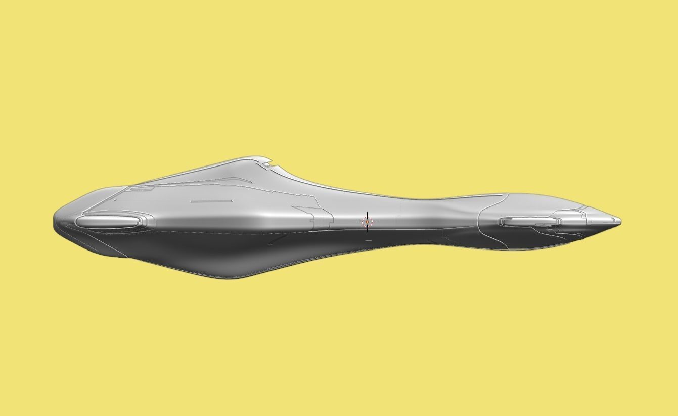 Corvette Spaceship 3D model_23