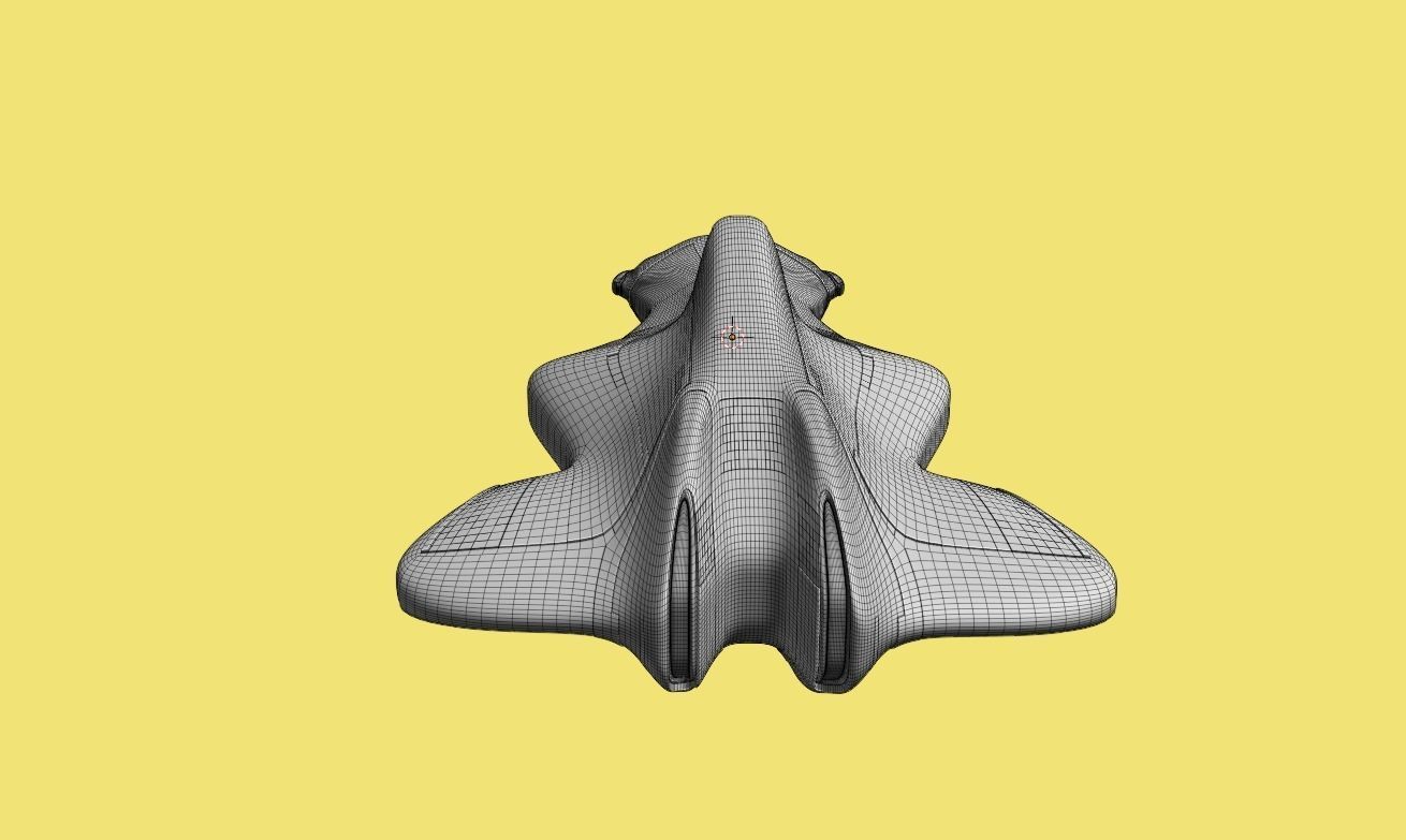 Corvette Spaceship 3D model_17