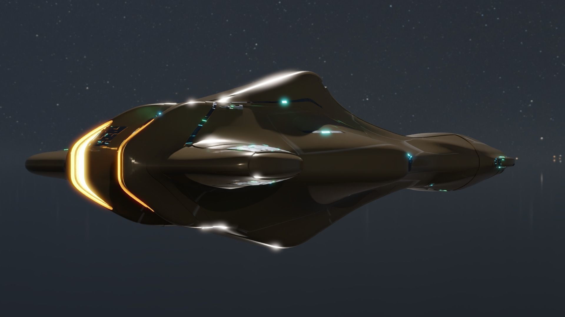 Corvette Spaceship 3D model_11