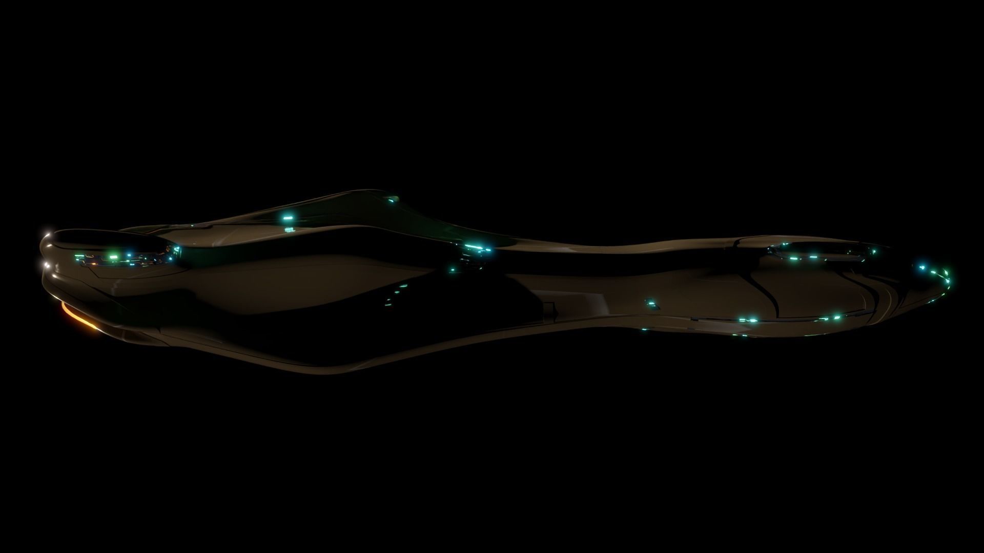 Corvette Spaceship 3D model_8