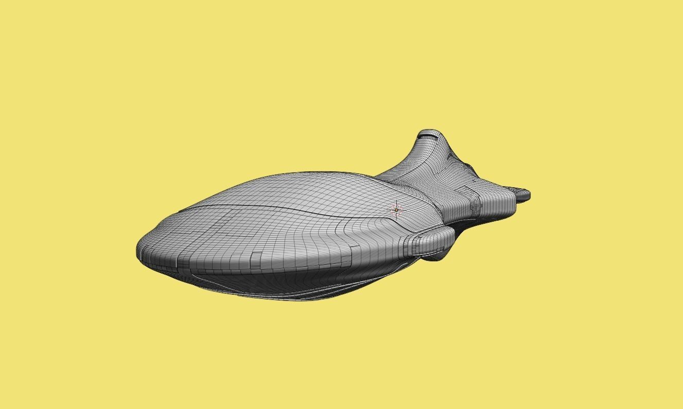 Corvette Spaceship 3D model_36