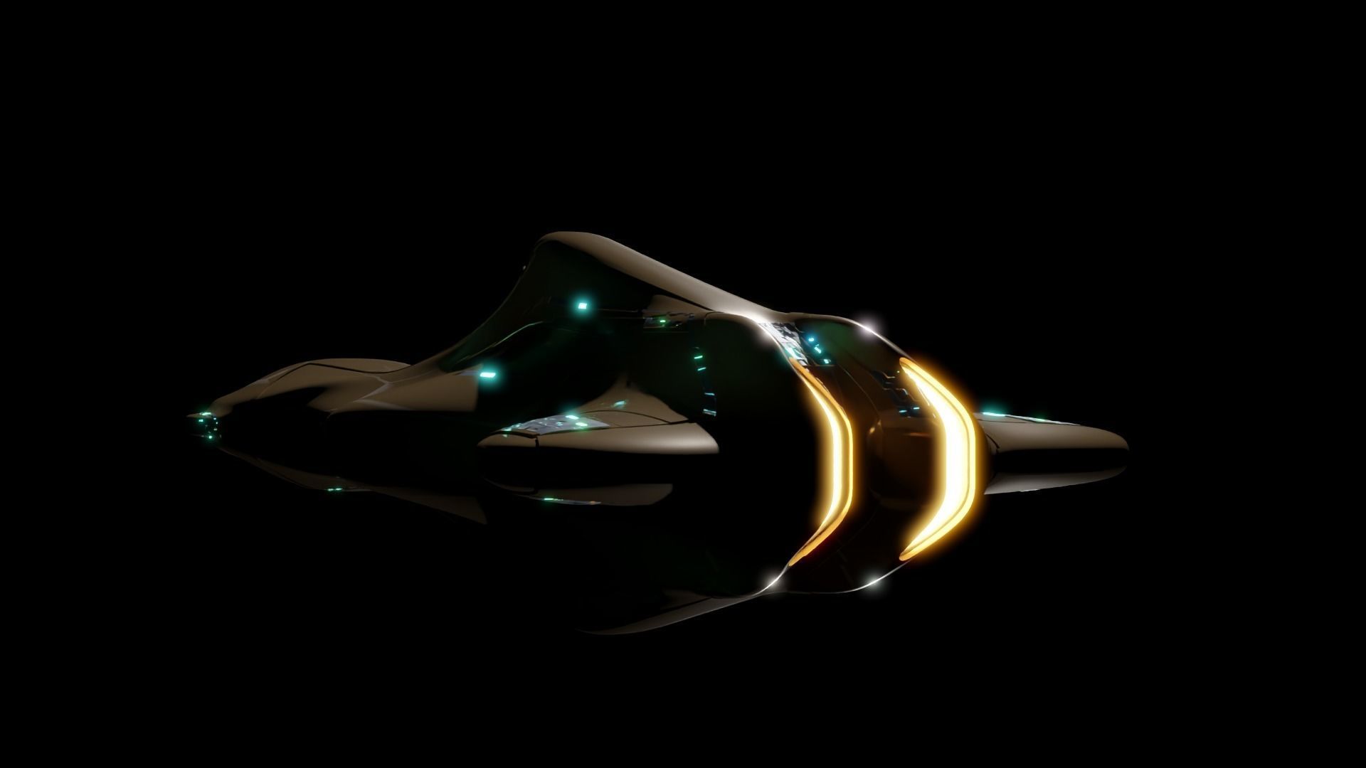Corvette Spaceship 3D model_12