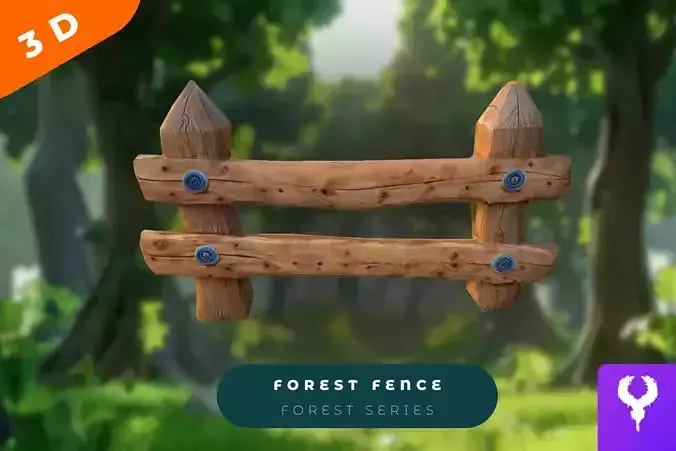 Cartoon Forest Fence
