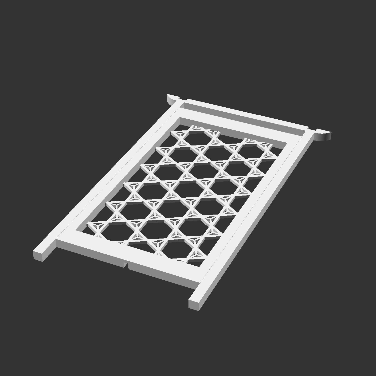 Kumiko Japanese Shoji Lantern - Yae-Kagome 3D print model_4