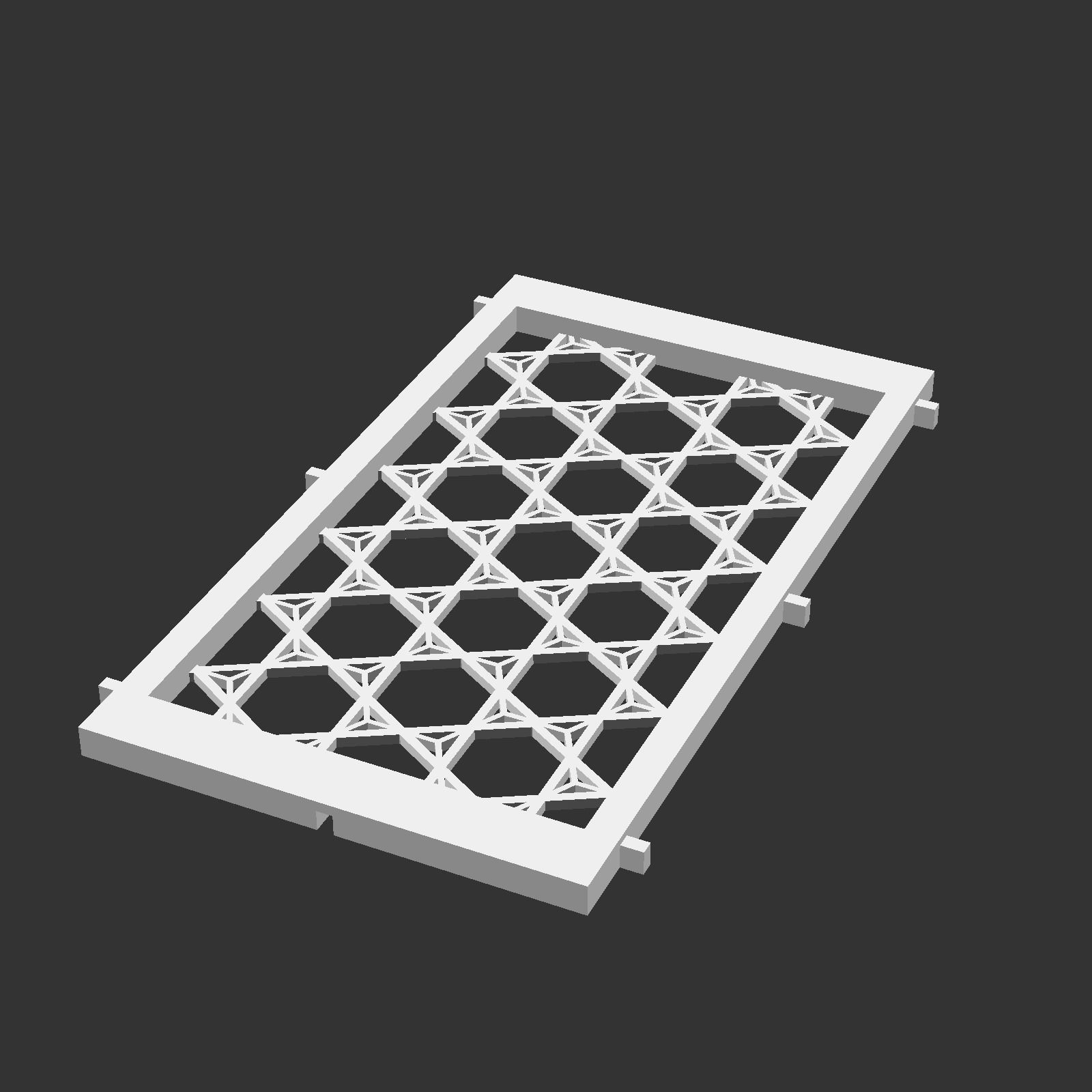 Kumiko Japanese Shoji Lantern - Yae-Kagome 3D print model_10