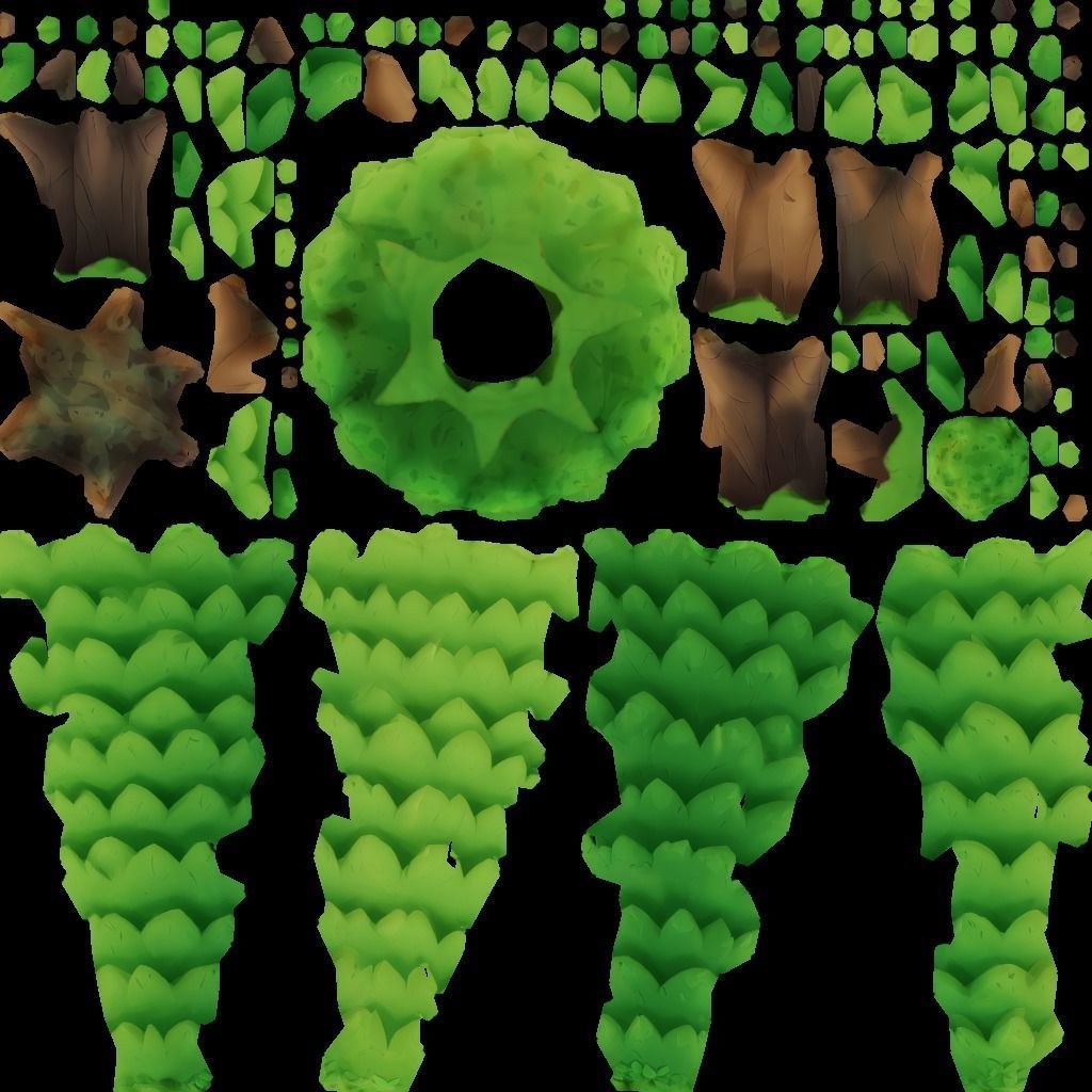 Cartoon Fir Tree Low-poly 3D model_4